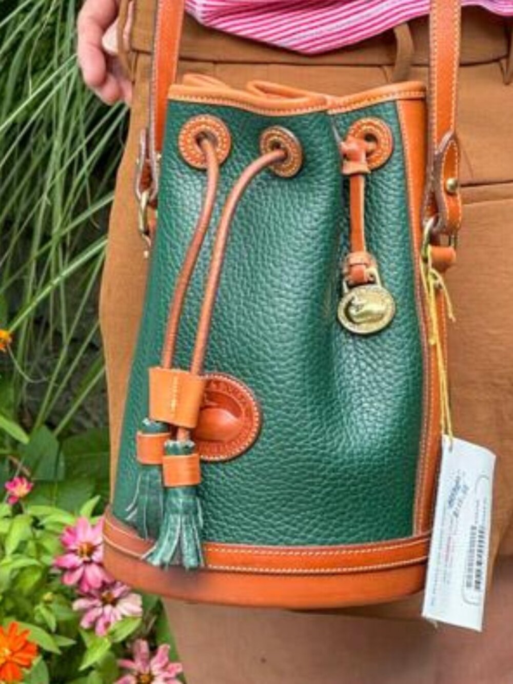 New, Vintage D&B Fir Green Hand Fitted Crossbody Bag, USA - Picture 3 of 16